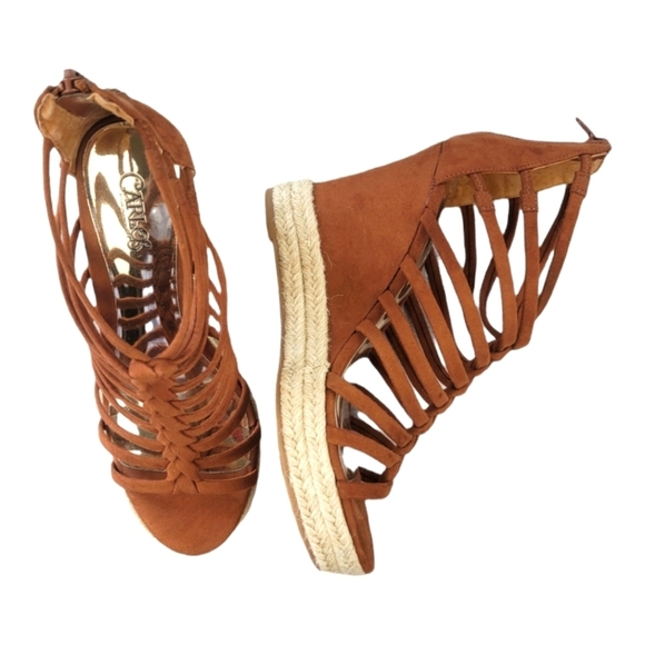 Carlos‎ Santana "CAMILLA" Strappy Wedge Sandals - Picture 5 of 13